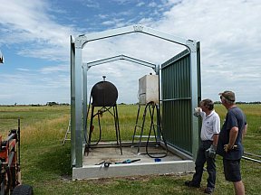 Erecting The New Fuel Shed