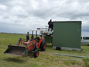 Erecting The New Fuel Shed