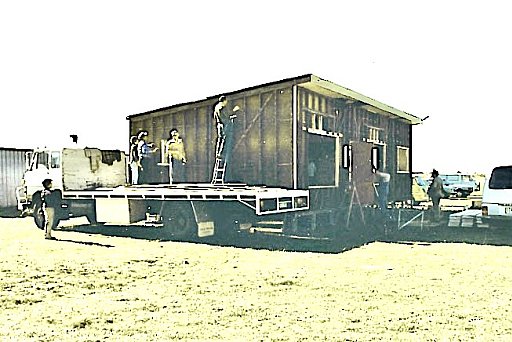 Mel Nortons truck as the scaffold - Club House Installation